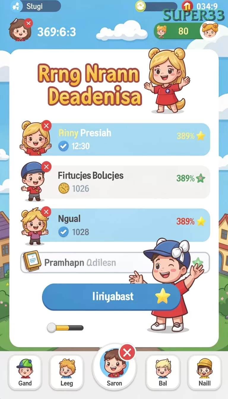 Cuplikan layar TV888 — menu navigasi