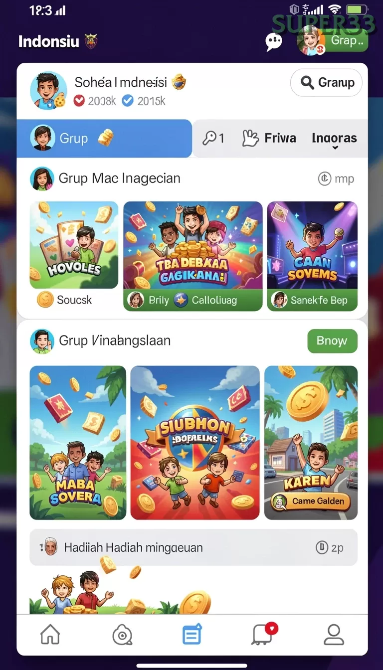 Cuplikan layar HIATOTO — menu navigasi