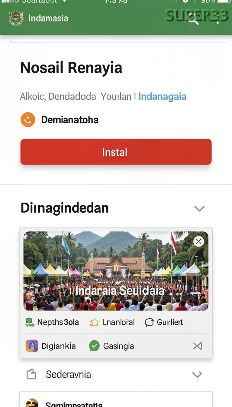 Cuplikan layar ZARA4D — menu navigasi